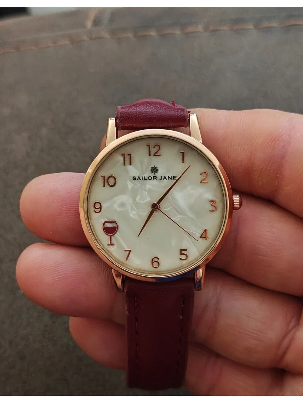 Sailor Jane Red Wine Themed Ladies Watch